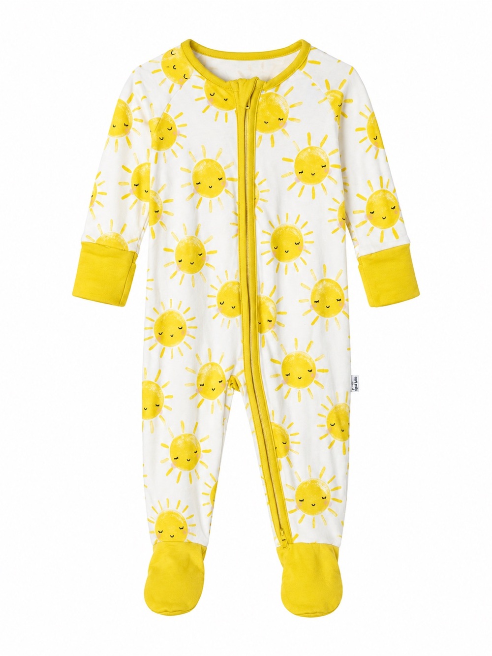 Little Sleepies Sunshine Bamboo Zippy 0-3M Happy Bright